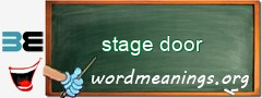 WordMeaning blackboard for stage door